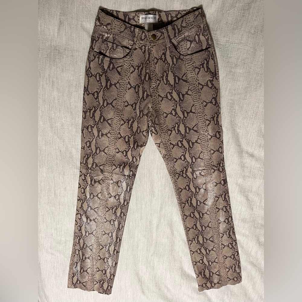 Vintage Snakeskin leather pants sz 2